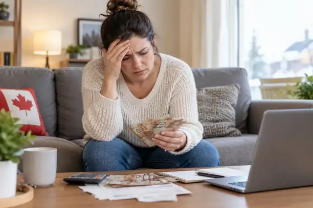 Homeowner stressed over bills at home